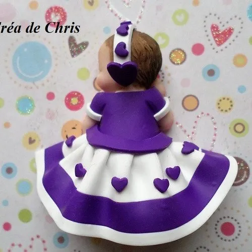 Baby girl polymer clay dress.