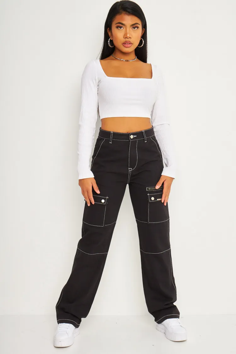 Black Brentiny Cargo Pants.