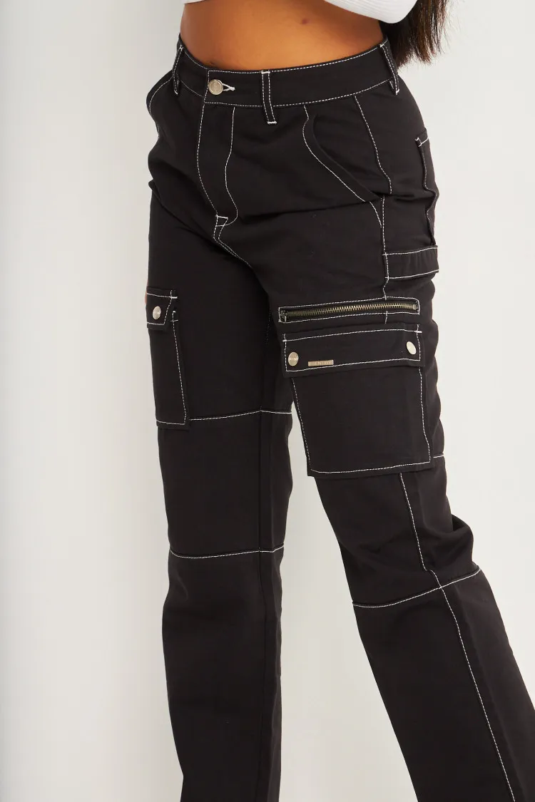 Black Brentiny Cargo Pants.