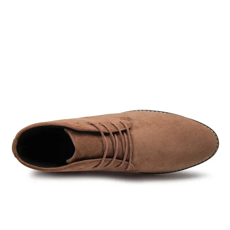Bottes chukka classiques pour hommes en daim, confortables et élégante