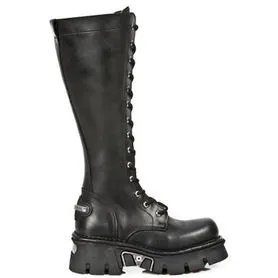 Bottes cuir noir New Rock M.235-S1