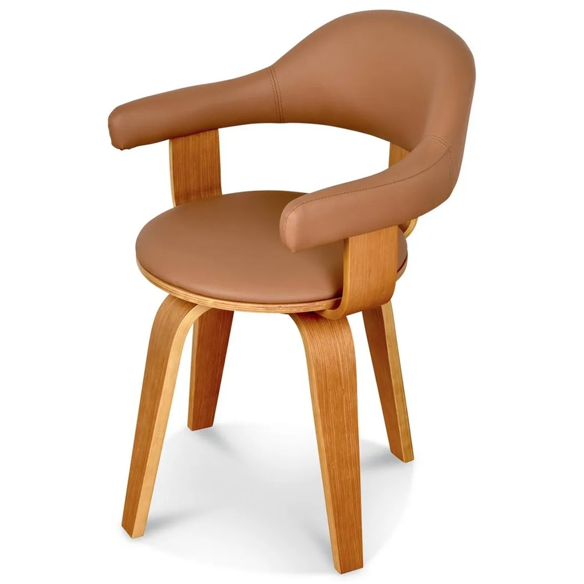 Chaise Suédoise beige pivotante pied façon hêtre | 3 Suisses