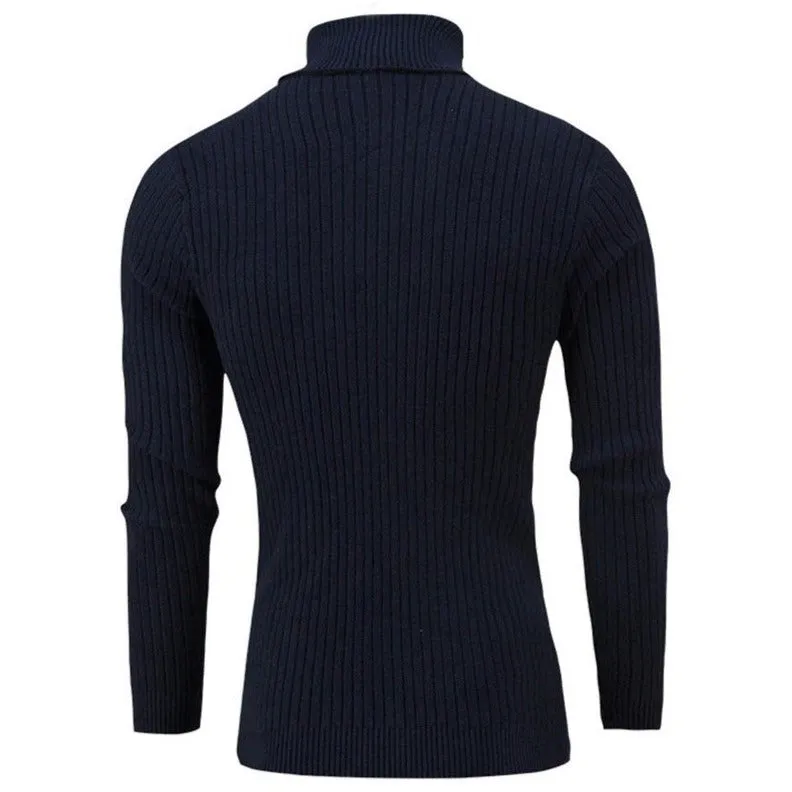 Col Roulé Homme Bleu Marine