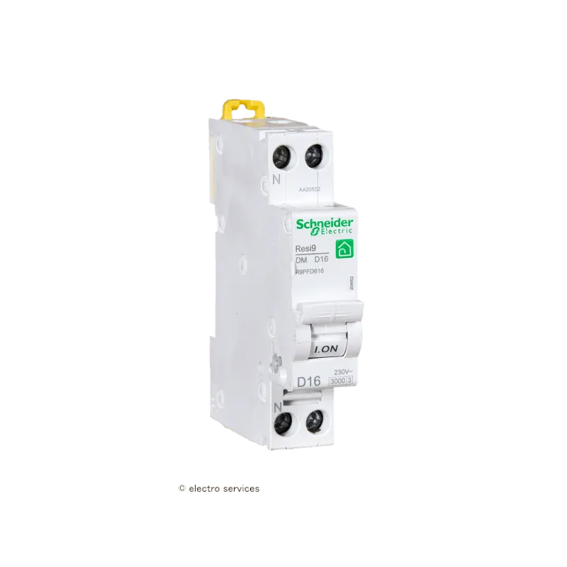 Disjoncteur 1P+N - courbe D - 16A - peignable