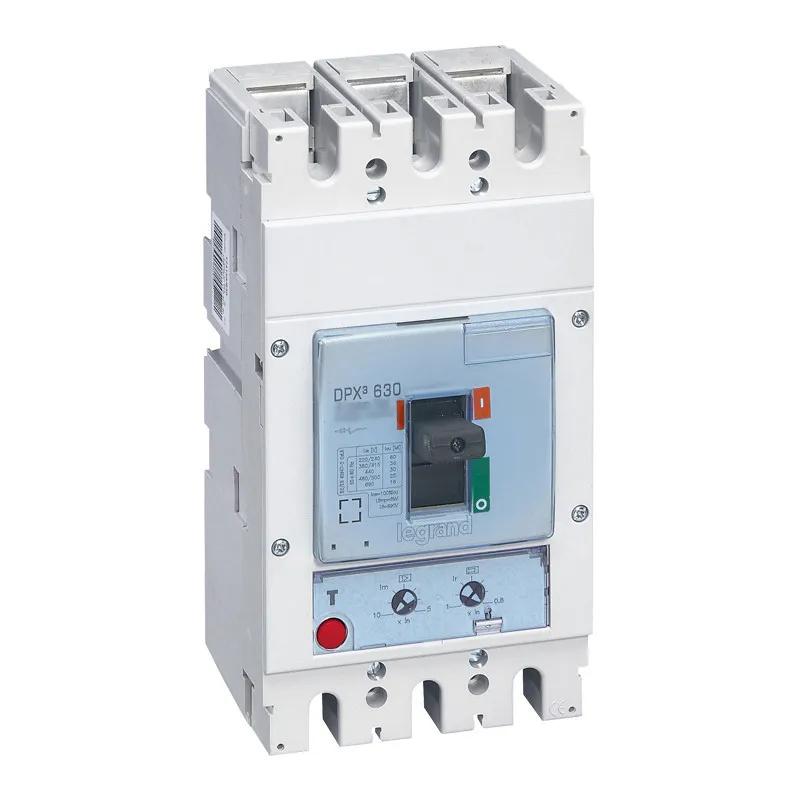 Disjoncteur magnétothermique DPX630 pouvoir de coupure 100kA 400V~ 3P 400A (422044)