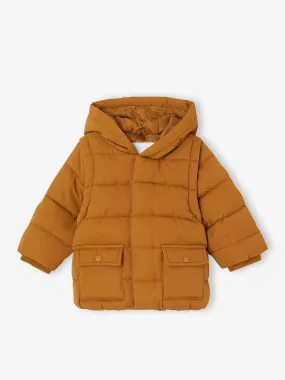 Doudoune bébé caramel avec manches amovibles - Vertbaudet