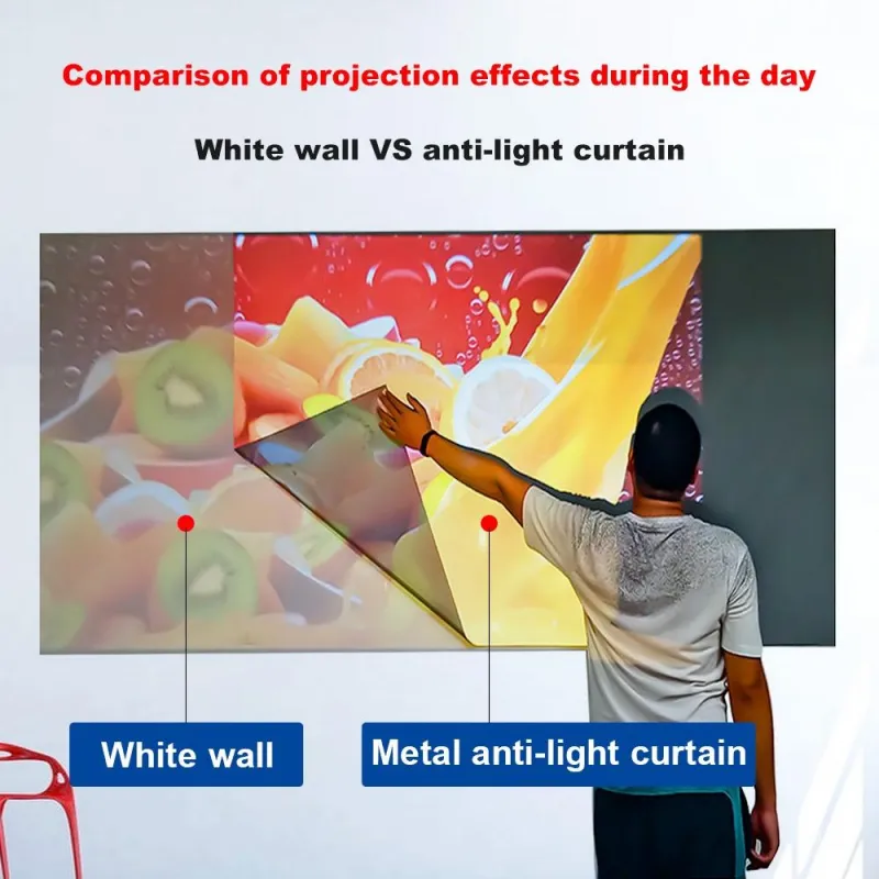 Écran De Projection HD 4K 133" Portable Pliable