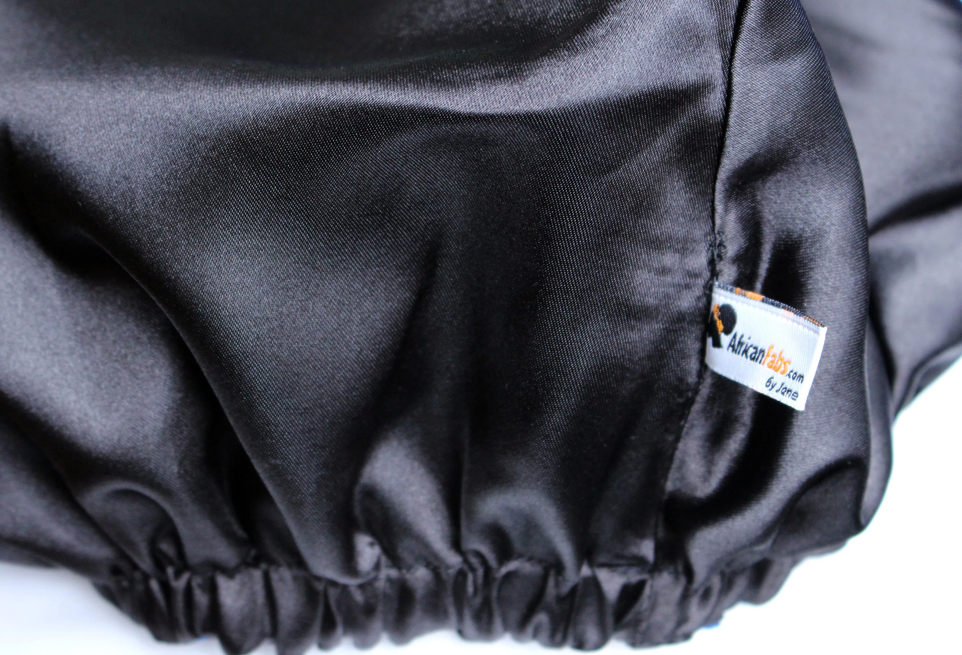 Easy Turban - Satin Hat - Black/Beige Starflower