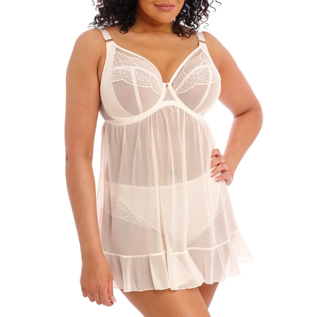 Elomi lingerie Priya vanilla babydoll with underwire - Shop Now.