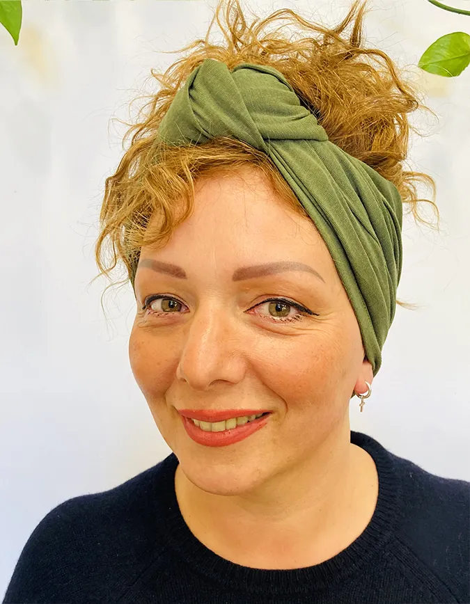 Head wrap for alopecia and chemotherapy Swing Bordeaux