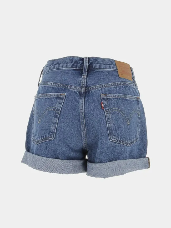 Jean 501 Rolled Bleu Marine Femme - Levi's | Wimod