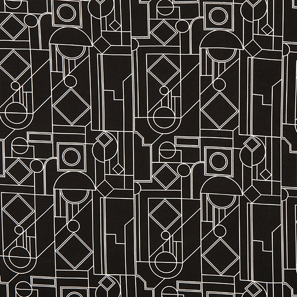 Jersey de viscose Formes géométriques – noir/blanc