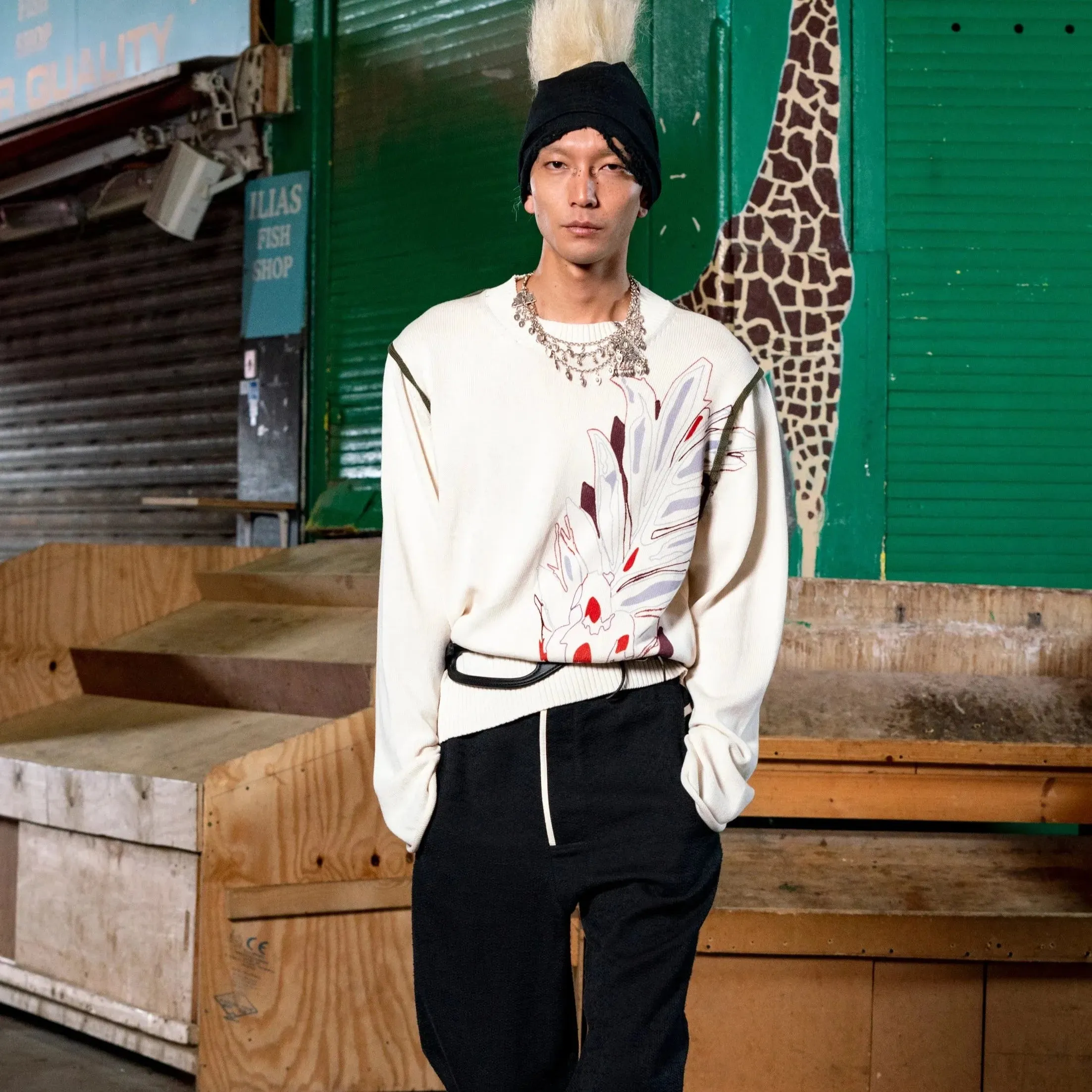 Kiko Kostadinov Futur Printed Knit Sweater for SS22