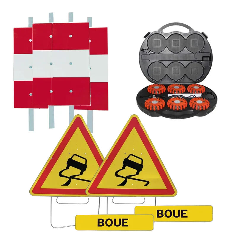 Kit complet pour signalisation routière agricole