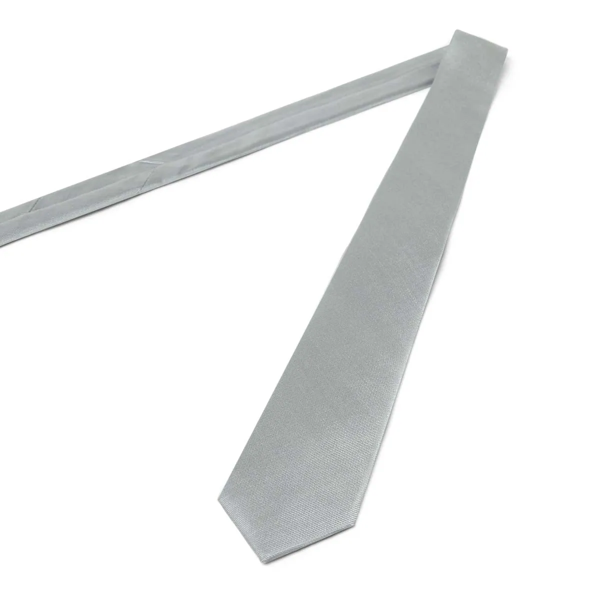 Light Grey Fine Twill Tie
