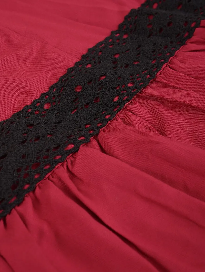 Long Red Gaia Dress