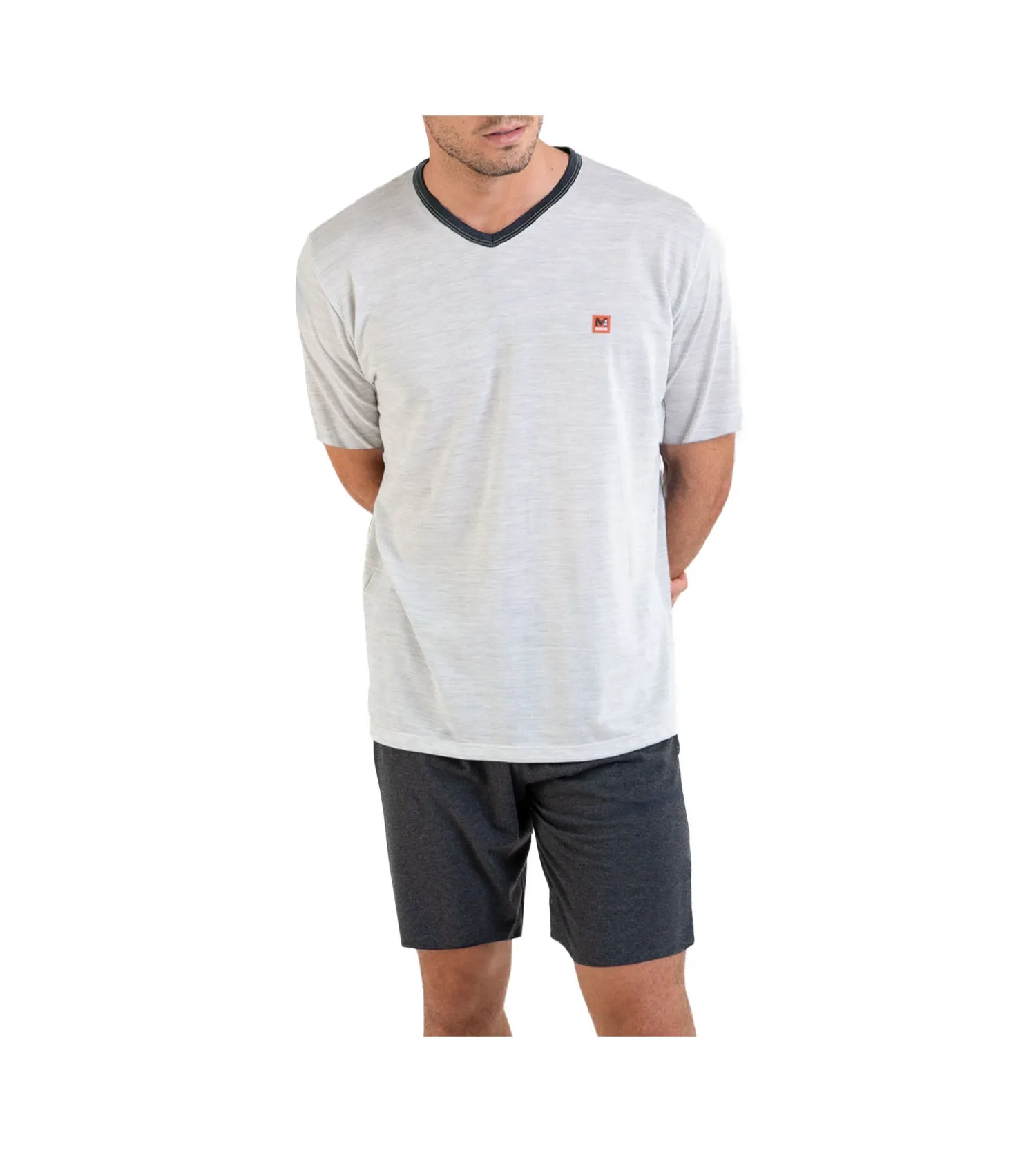 Men's Grey Pyjashort MASSANA | Sipp Lingerie