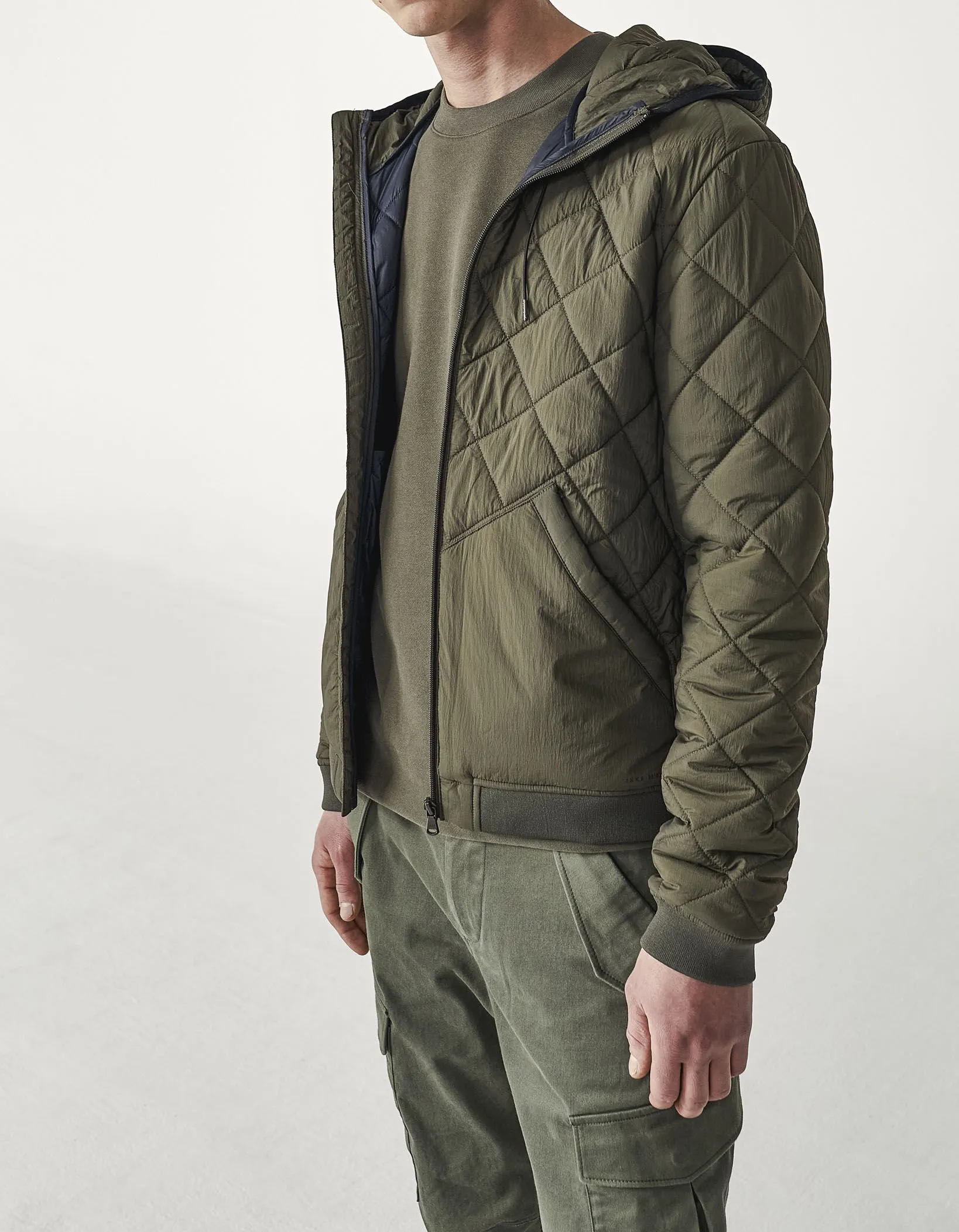 Men's Khaki Quilted Inner Jacket