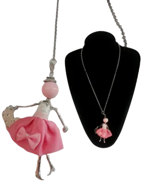 Necklaces pendant doll dress (x12)