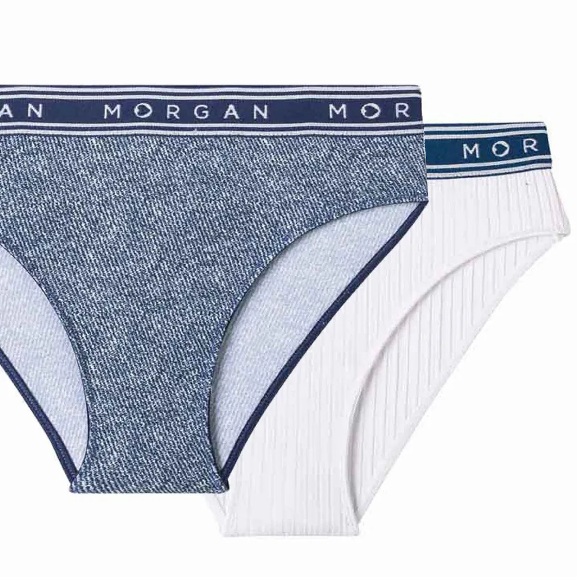 Pack of 2 panties - White/Blue Morgan Lingerie | 3 Suisses
