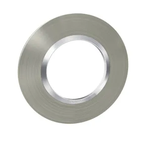 Plaque ronde dooxie 1 poste finition effet inox brossé (600978)