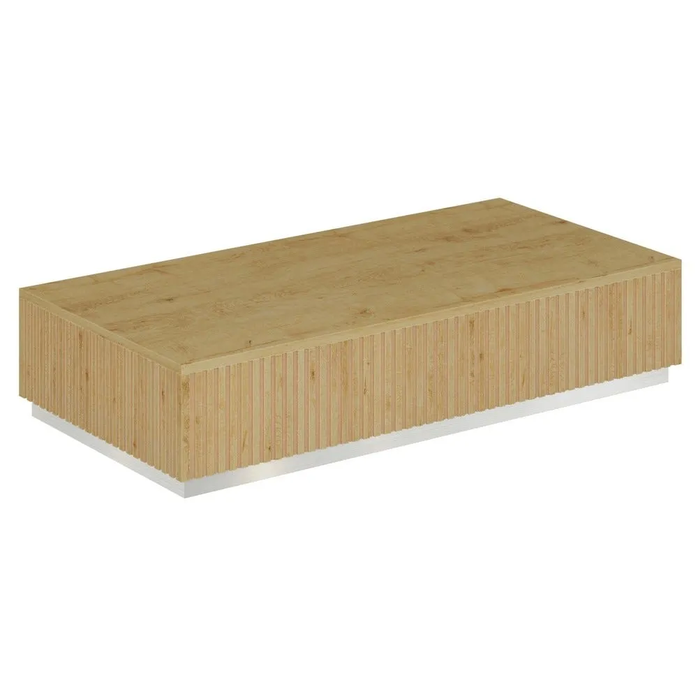 Podium pour mannequins Vertigo T01 MDF naturel et chêne clair 120x60x25cm