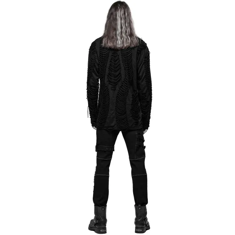 Polo Manches Longues 'Goth Broken' Noir