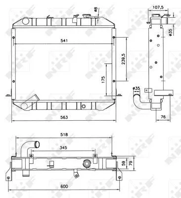 Radiateur, refroidissement du moteur NRF FRANCE 52073 