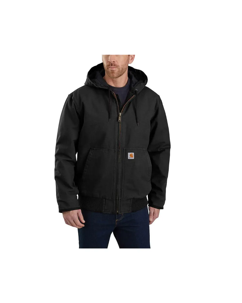 Short duck hooded cotton jacket