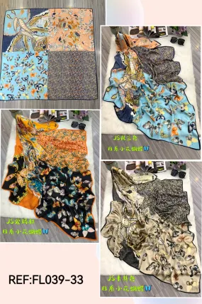 Silk Touch Square Scarf 140cm (x6) #33 - Shop Now.