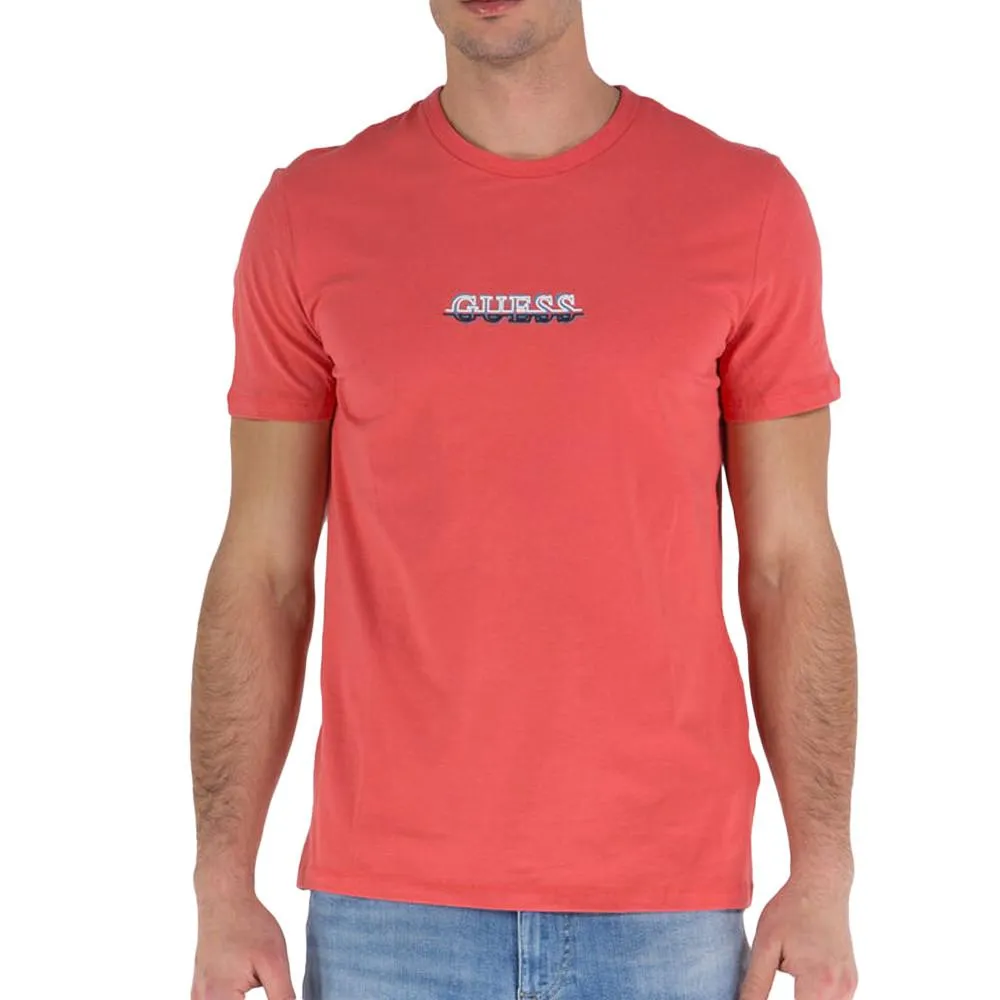 T-shirt Rouge Homme Guess Maksim