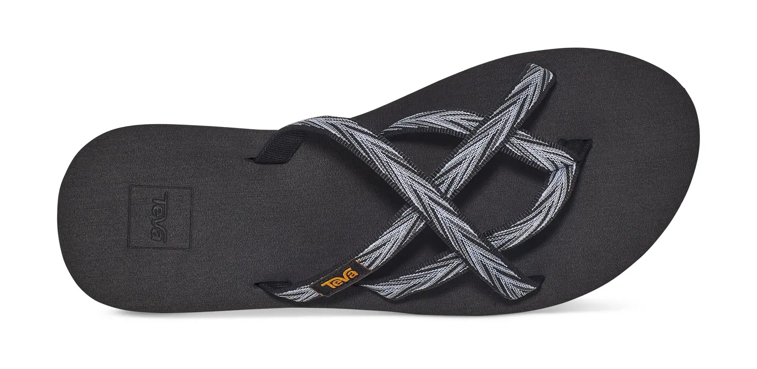 Tongues Teva Femme Olowahu Palms Black White