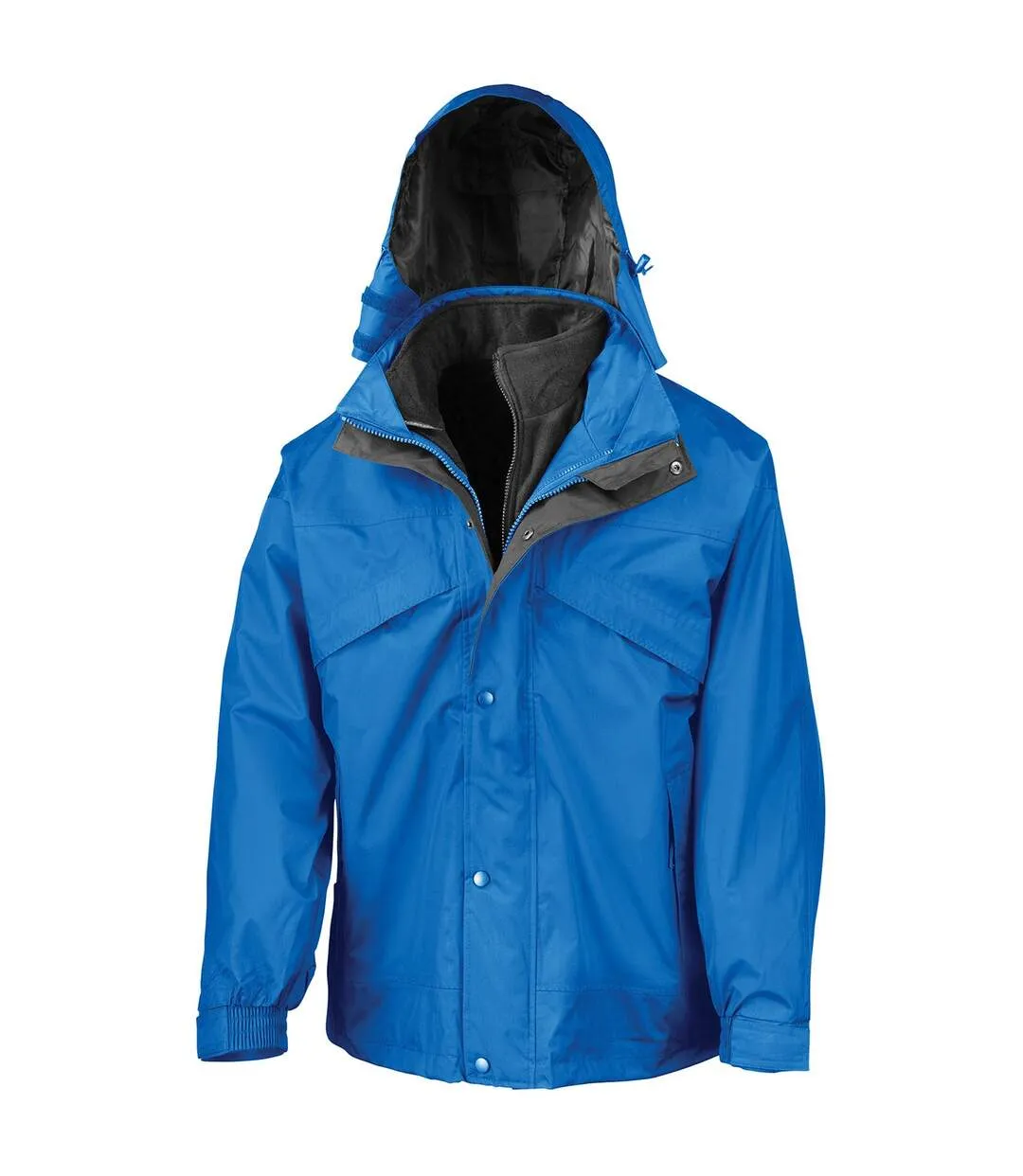 Waterproof men's blue / black jacket by Result.
