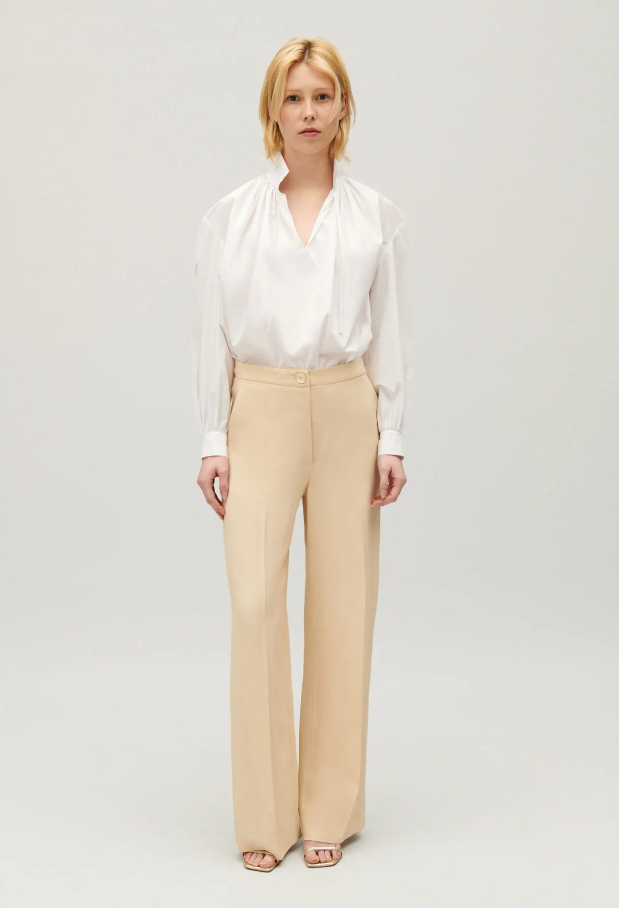Wide beige pants | Claudie FR
