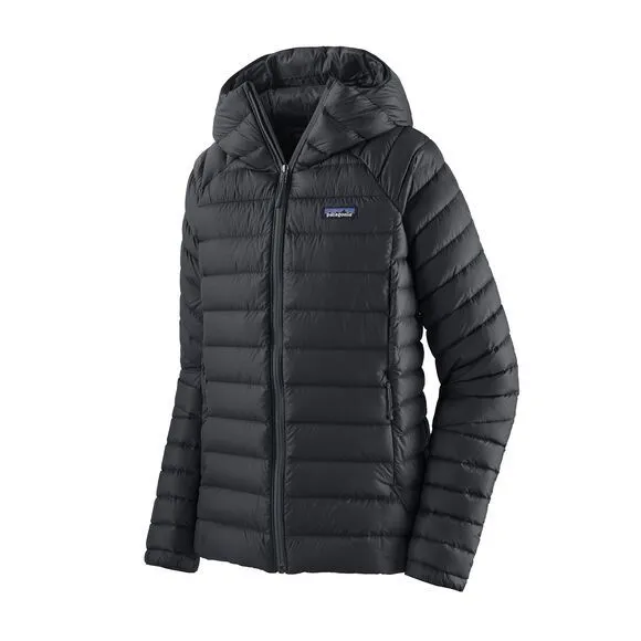 Women's Black Down Sweater Hoodie for Hiking